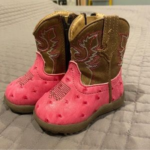 Pink cowboy boots baby
